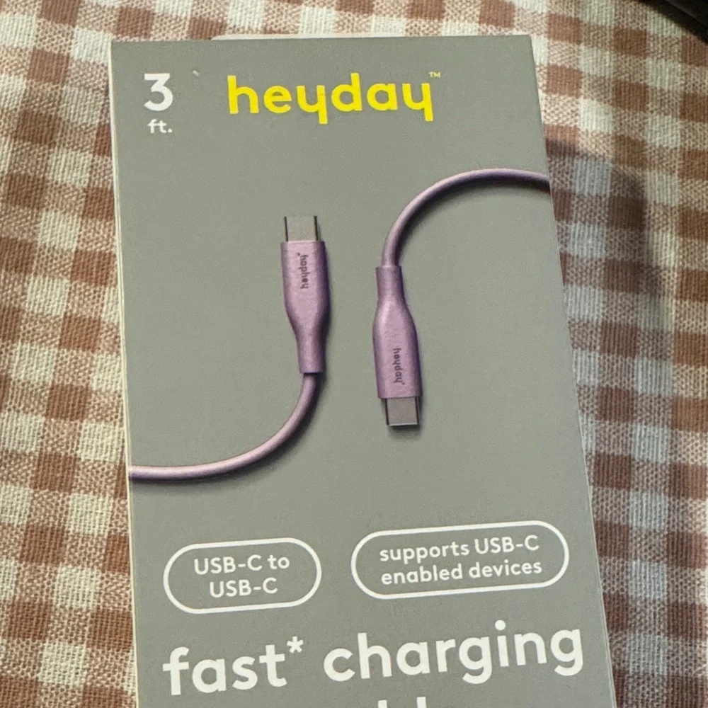 Heyday Lavender USB-C to USB-C Cable
